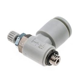 Durchflussregler mit M5 Außengewinde - Rohr-Ø 6mm, Max. Druck 1MPa Durchflussregler mit M5 Außengewinde - Rohr-Ø 6mm, Max. Druck 1MPa