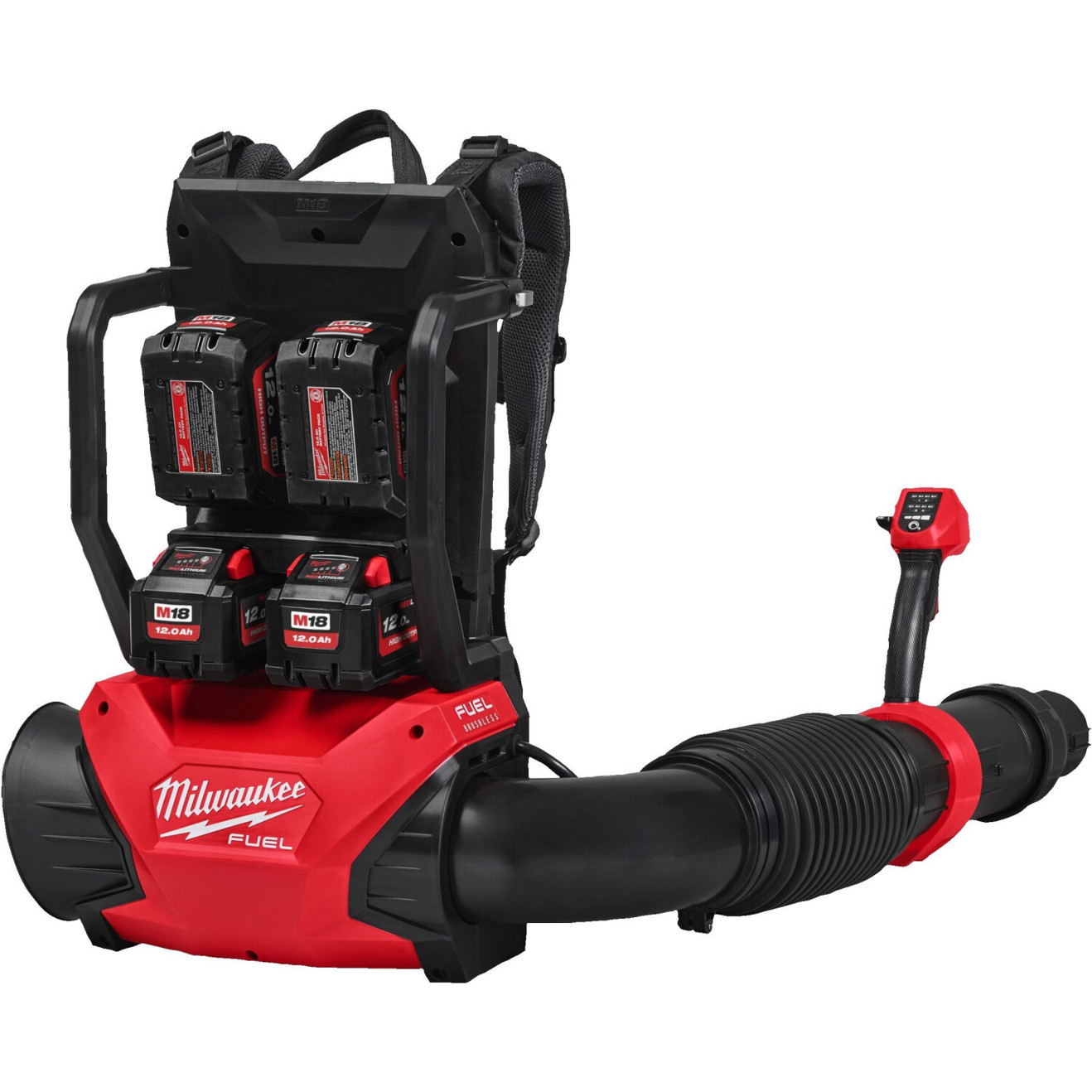 Milwaukee M18 F2BPB-124 Akku-Laubsauger mit 2x 12.0Ah Batterien Milwaukee M18 F2BPB-124 Akku-Laubsauger mit 2x 12.0Ah Batterien