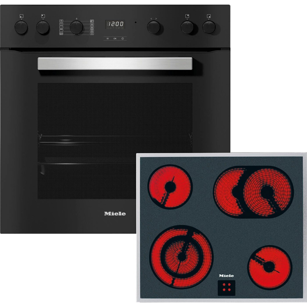 Miele H 2459 E Herd in Obsidanschwarz mit KM 6003 LPT