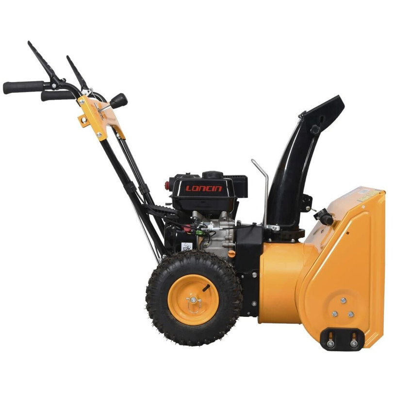 vidaXL 6,5 PS Akku-Schneefräse in Gelb/Schwarz - Effiziente Schneeräumung für den Winter