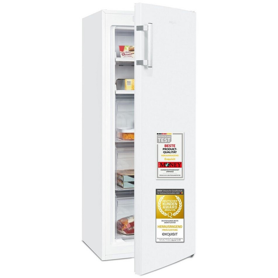 Exquisit GS5231 NF-H 040C Weiß - Energieeffizienter Gefrierschrank