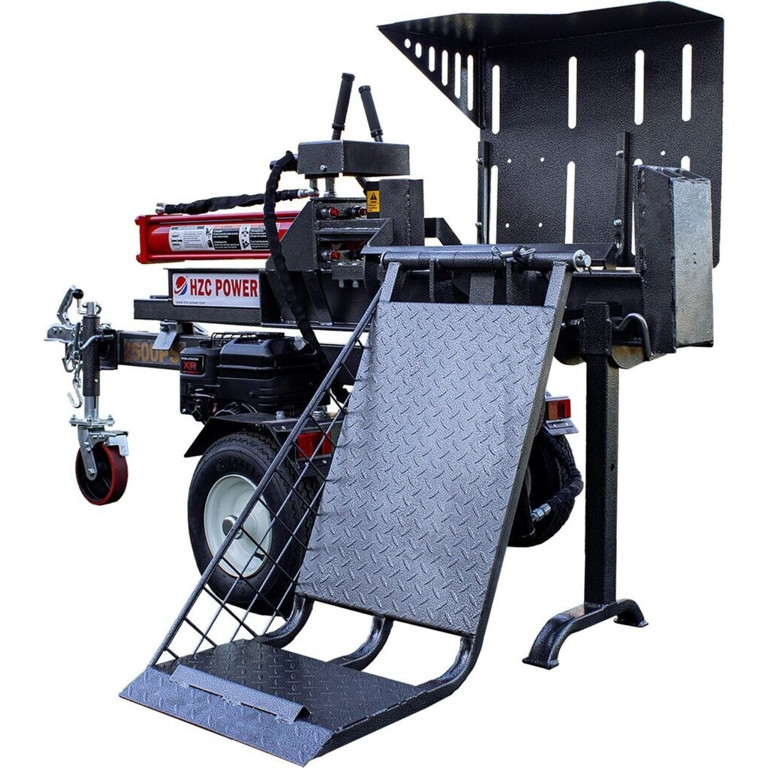 HZC Power 25t Liegender Holzspalter HS25205 - Effiziente Holzzerkleinerung für den Garten