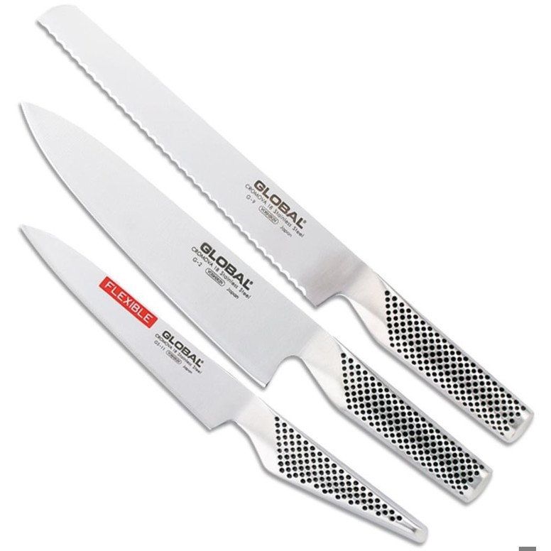 Global Messer Set 3-teilig (G-9211R) - Hochwertige Küchenmesser Global Messer Set 3-teilig (G-9211R) - Hochwertige Küchenmesser