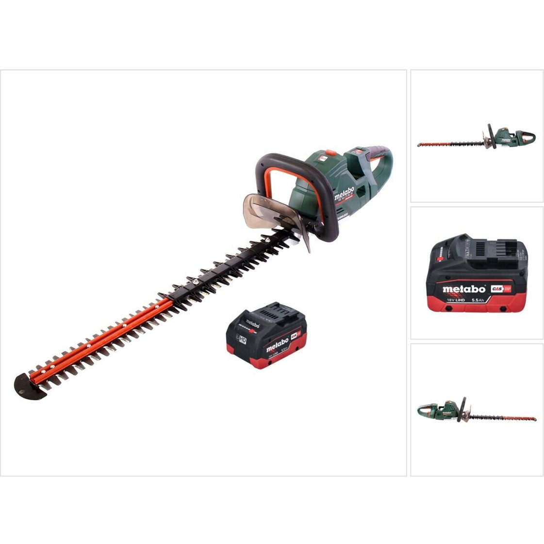 Metabo HS 18 LTX BL 65 Heckenschneider - 18 V, 60 cm + 1x Akku 5,5 Ah (ohne Ladegerät) Metabo HS 18 LTX BL 65 Heckenschneider - 18 V, 60 cm + 1x Akku 5,5 Ah (ohne Ladegerät)