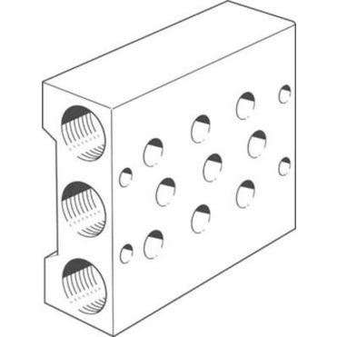 Aluminium Ventilverteiler 3-Stationen G3/8 Aluminium Ventilverteiler 3-Stationen G3/8